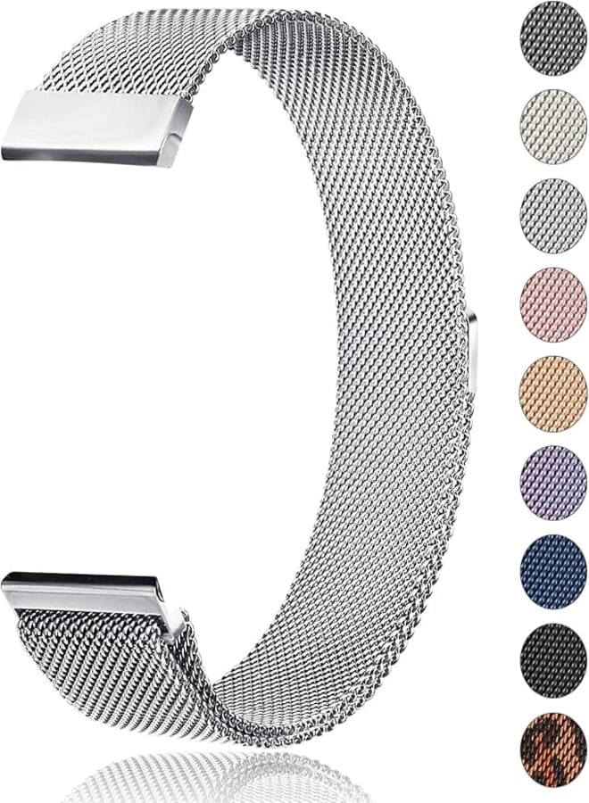 Meliya 22mm Strap for Amazfit GTR 4/GTR 3 Pro/GTR 3/GTR 2/GTR 2e/GTR 47mm/Stratos 3/Stratos 2, Metal Stainless Steel Magnetic Replacement Wristbands for Amazfit Bip 5 Men and Women